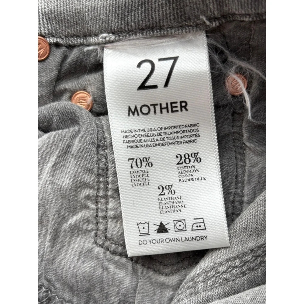 Mother The Looker Pop Grey Skinny Jeans Size 27 - Picture 10 of 15